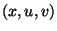 $ (x, u, v)$