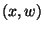 $ (x, w)$