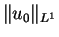 $ \Vert u_{0} \Vert _{L^1}$