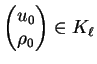 $ \begin{pmatrix}u_{0} \\  \rho_{0} \end{pmatrix}\in K_{\ell}$