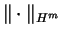 $ \Vert \cdot \Vert _{H^{m}}$
