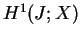 $ H^{1}(J; X)$