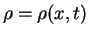 $ \rho = \rho(x,t)$