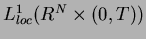 $L^1_{loc}(R^N\times(0,T))$