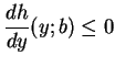 $\displaystyle{dh\over dy}(y;b) \leq 0$