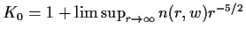 $ K_0=1+\limsup_{r\to\infty}
n(r,w)r^{-5/2}$