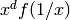 x^d f(1/x)
